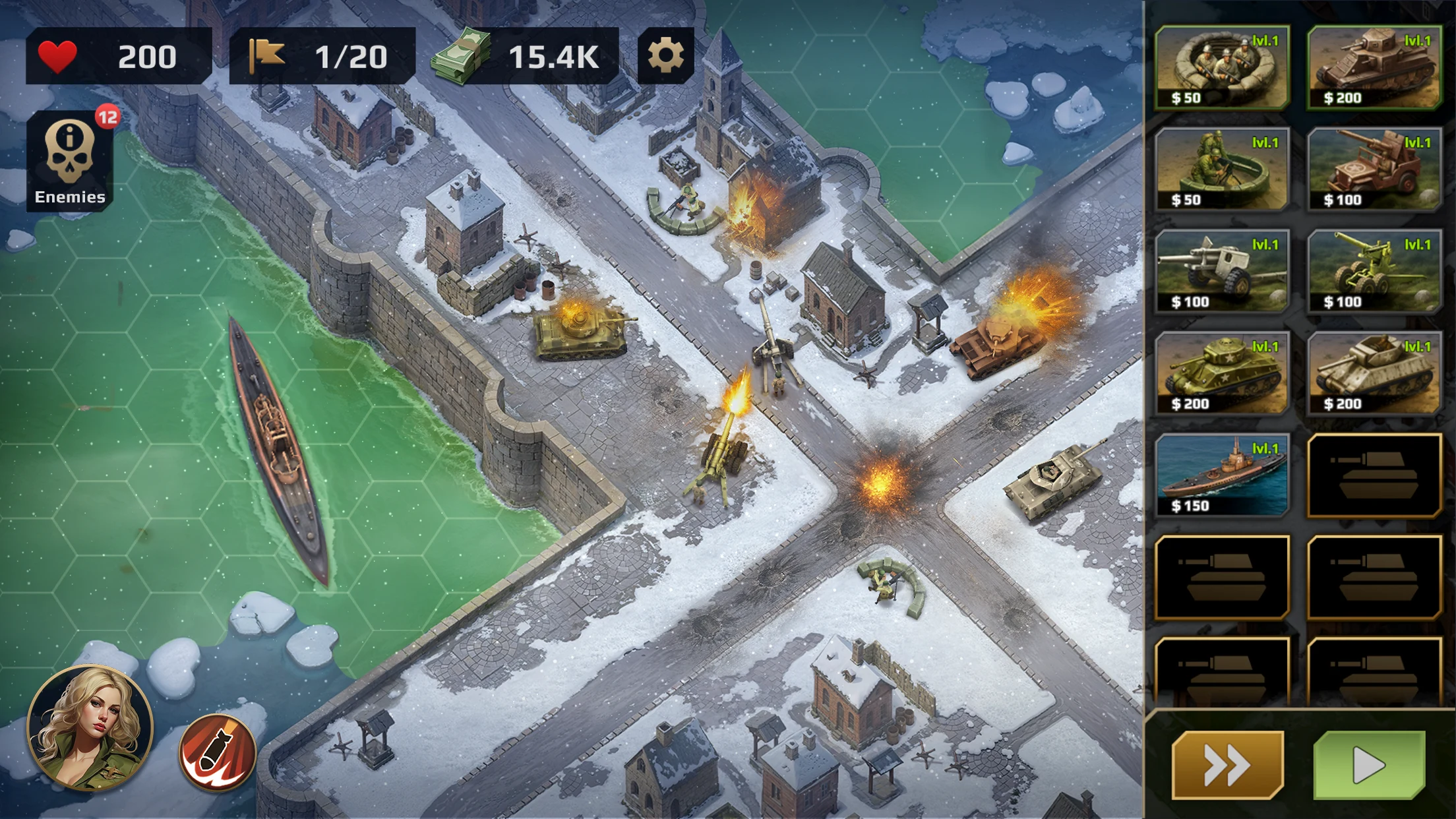 WWII Defense: RTS Army TD game screenshot